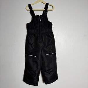 Swiss Tech Kids Black Zip Front Snow Bibs Ski‎ & Snowboard Pants Sz 2T Unisex